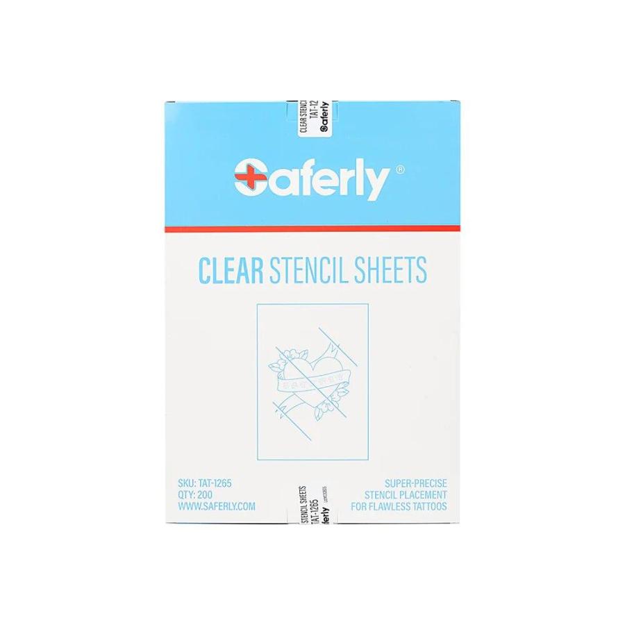 SAFERLY CLEAR TATTOO STENCIL INSERT - 8-1/2" X 11” - 200 SHEETS